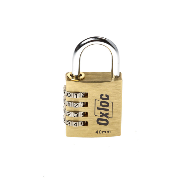 Hangcijferslot 4-cijf.Oxloc mess.40mm