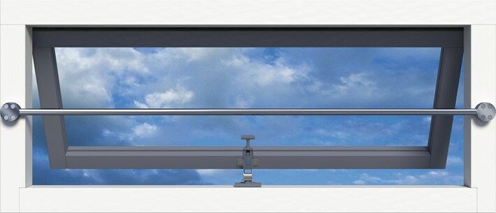 Set van alum.steunen odd (2), incl. RVS stang