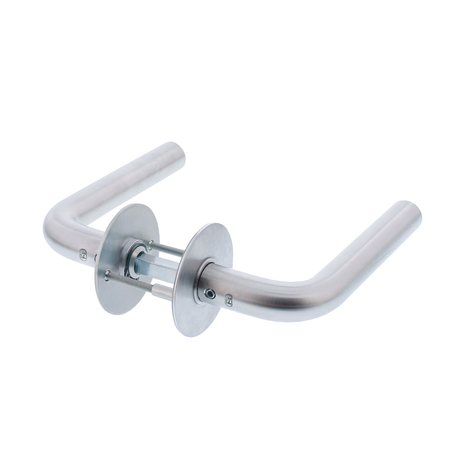 P+E Deurkruk L-model op ronde rozet 8mm stift