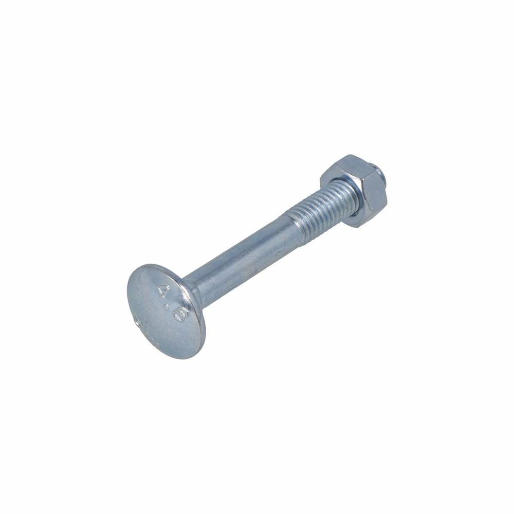 Slotbout 4.6 vz M10x180mm met moer DIN603/555