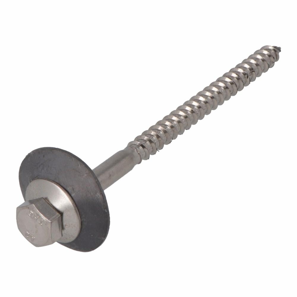 Golfplaatbout / houtdraadbout rvs A2 7x130mm DIN571