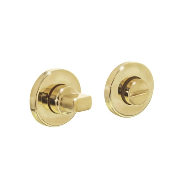 Rozet WC rond messing gelakt