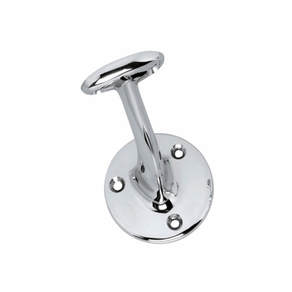 Leuninghouder opschroevend vlak chroom