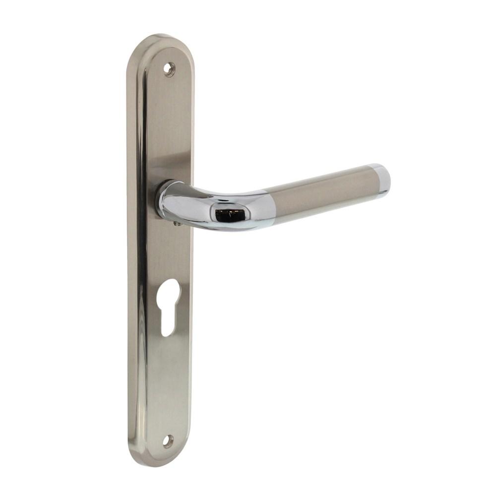 Deurkruk Agatha op schild PC 55 mm chroom