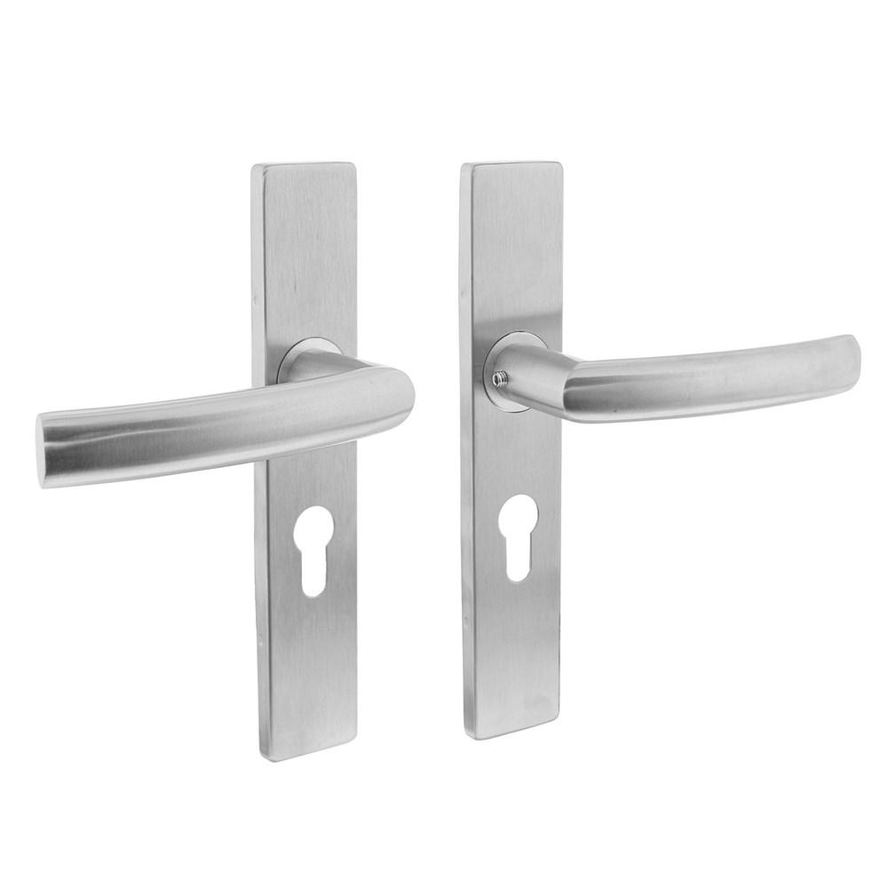 Deurkr.Blok op rechth. schild PC 55 mm rvs ge