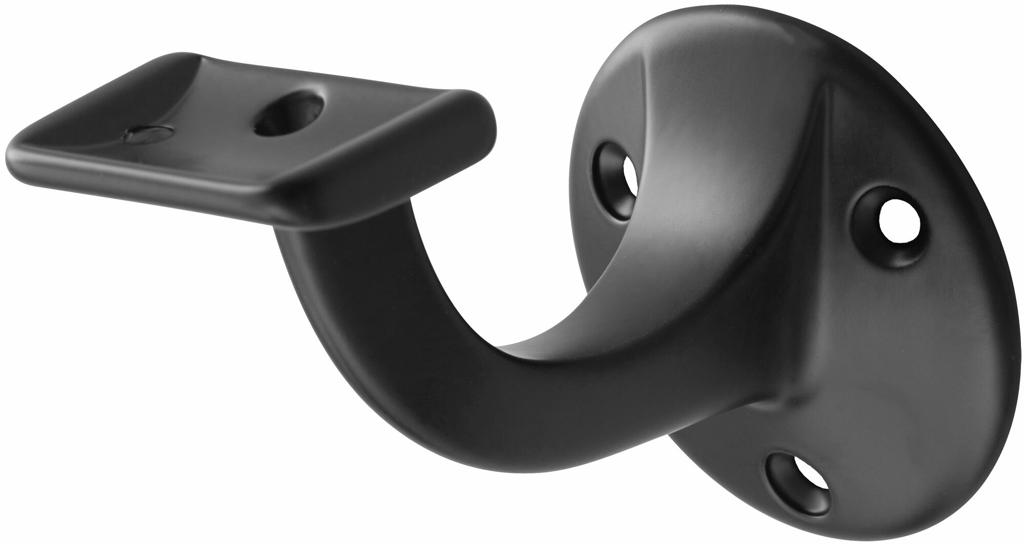 Leuninghouder 65 vlak zwart opschr.3502-70