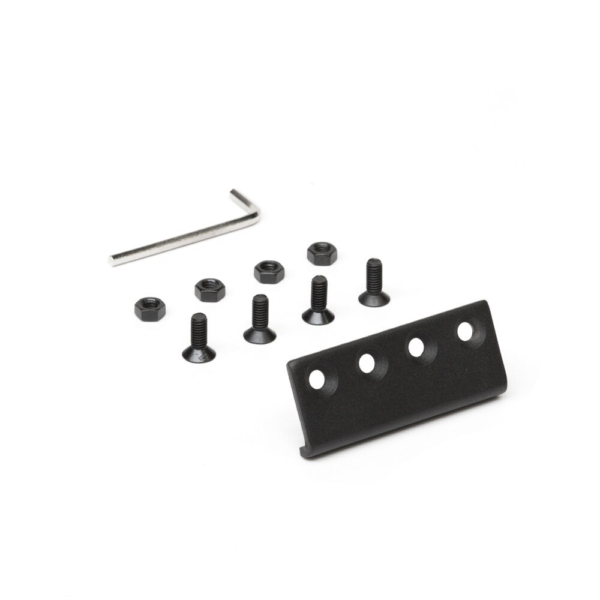 Rail connector zwart incl. schroeven
