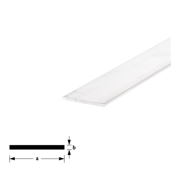 Platprofiel alu brute 40x3mm (5mtr)