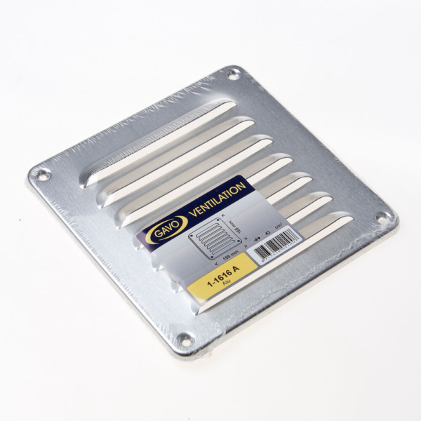 Schoepenrooster 15.5x15.5 alu