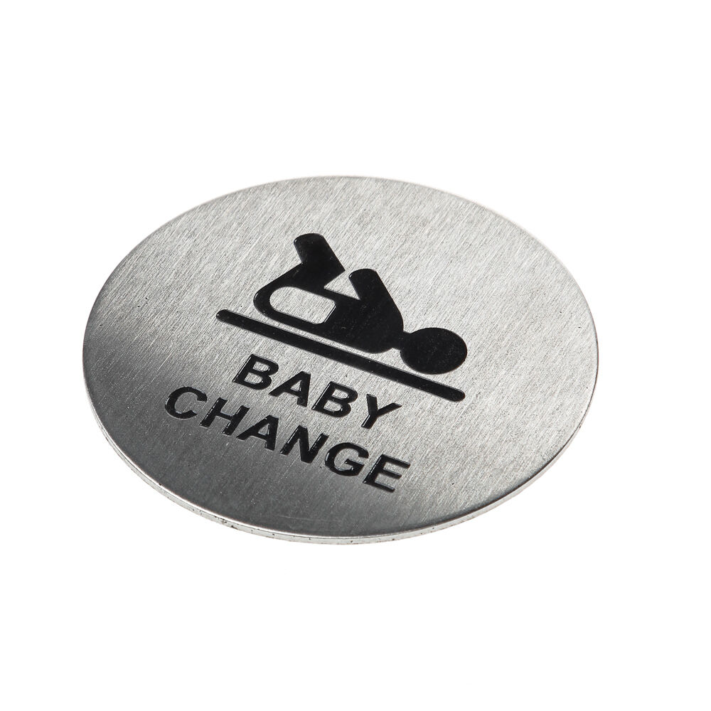 Pictogram rvs zelfkl. 75mm babykamer