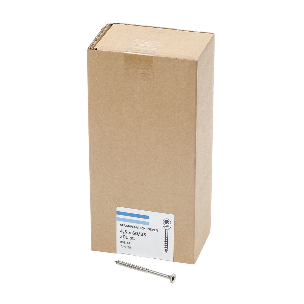 Spaanpl.schr.rvs pk tx20 4.5X60/35 dd