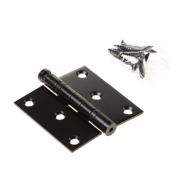 Kogellagerscharnier 76x76x2,5 zwart