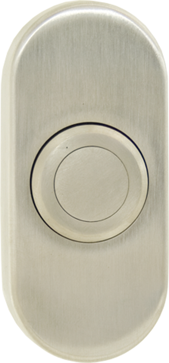 Beldrukker rvs ovaal