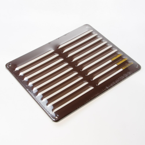 Schoepenrooster 25x20 alu bruin