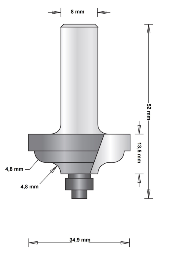8 MM OGIEFFREES 31.8X50X45