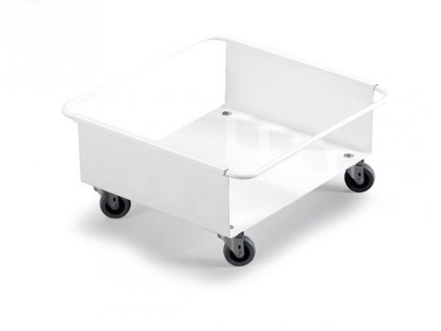 Vuilnisemmertrolley met 4 zwenkwielen recyclingcontainer 90 l wit DURABLE
