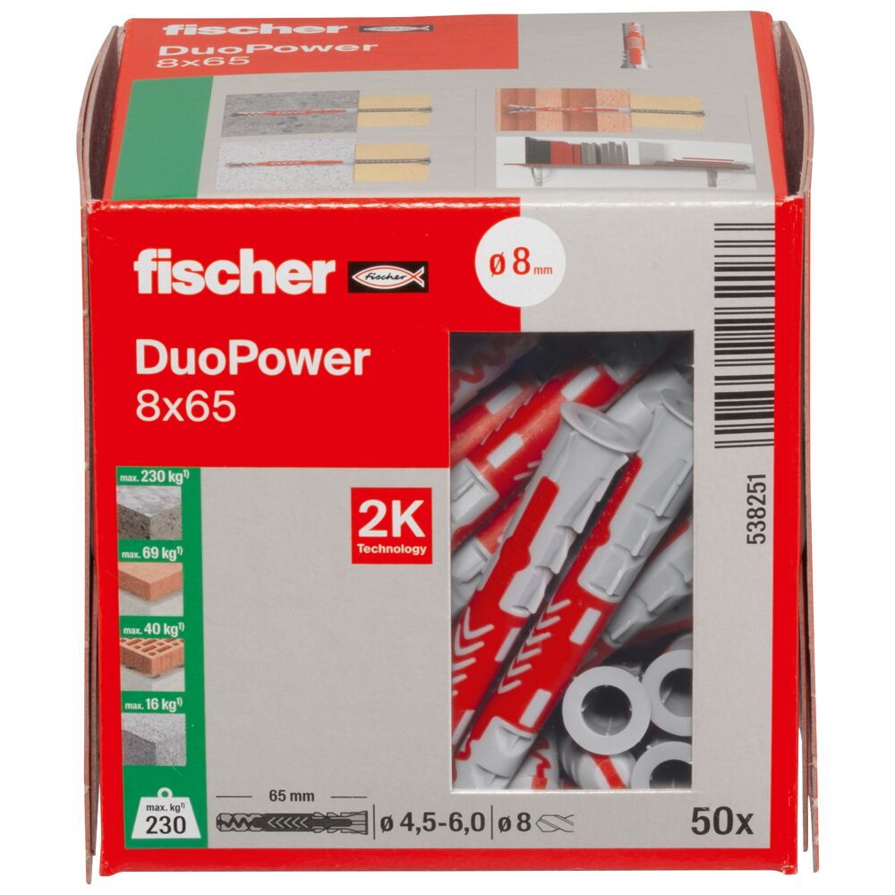 Fischer plug Duopower 8x65mm