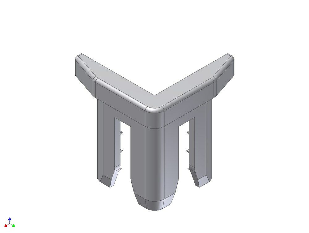 Afdekkap tbv rvs hoekbeschermer 25x25mm