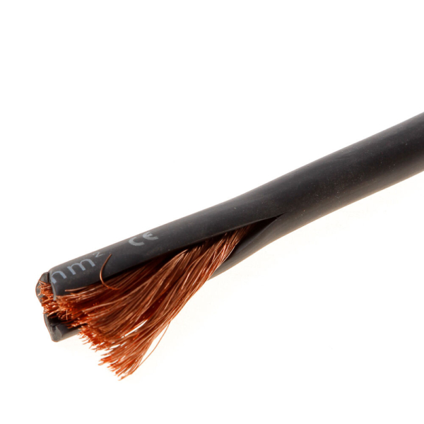 Laskabel neopreen zwart 1x50