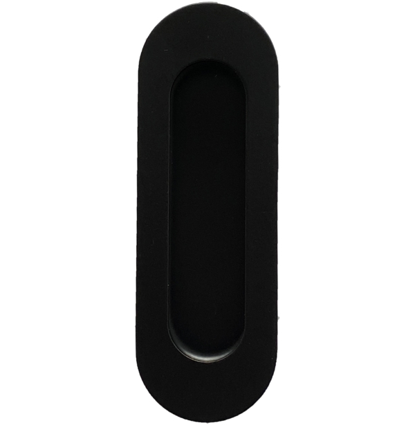Schuifdeurkom ovaal 120x40 zwart 500/B
