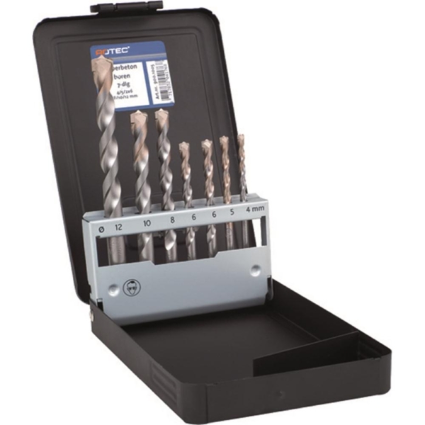 Betonborenset cassette 4-5-6(2x)-8-10-12mm (7-dlg)