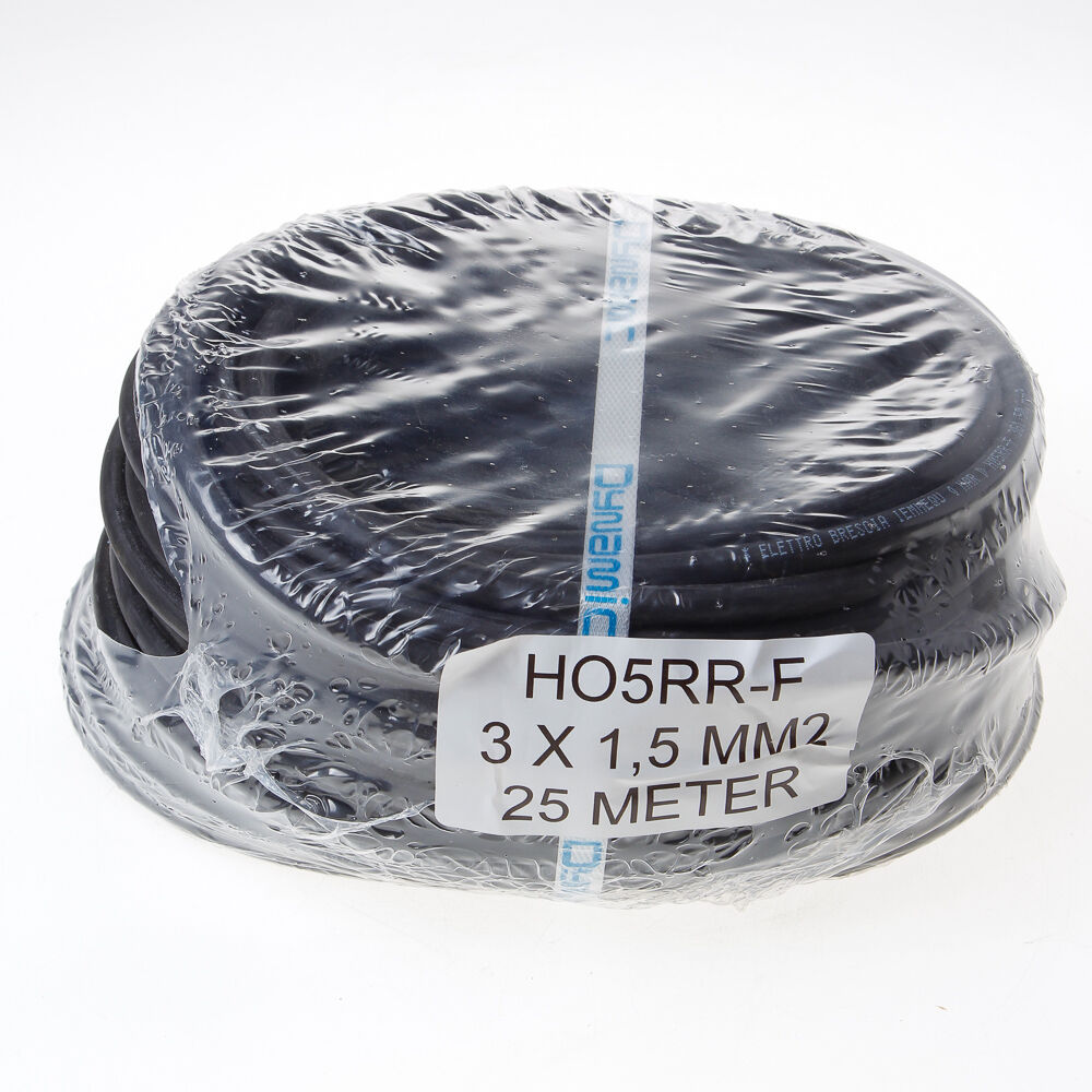 Kabel neopr.zwart 3x1.5 (25m)