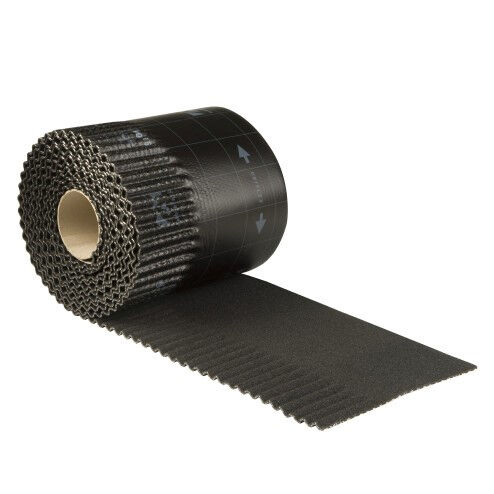 Ubiflex ribbel waterd.300mm 6m zwart