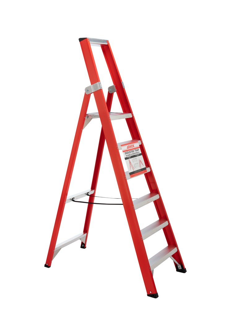 4tecx Trap enkel oploopbaar aluminium 1 x 6 tredes