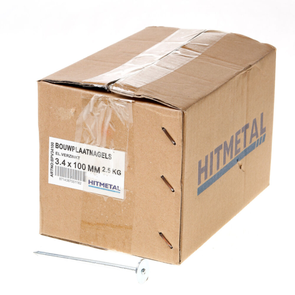 Bouwplaatnagel geg.100x3.4