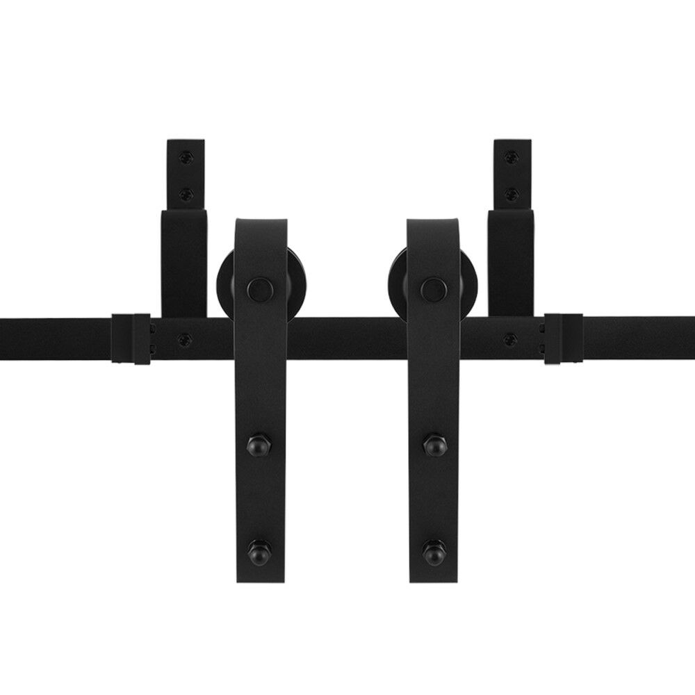 Schuifdeursysteem Lanka zwart dubbel 200 cm