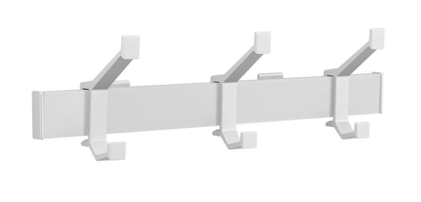 Hermeta wandkapstok F1 3 haaks L=400mm