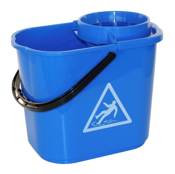 Mopemmer met uitwringkorf 12 liter blauw