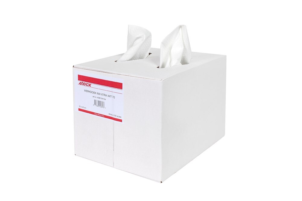 4tecx Werkdoek Non Woven xtra Strong wit 32 x 42cm 160 stuks