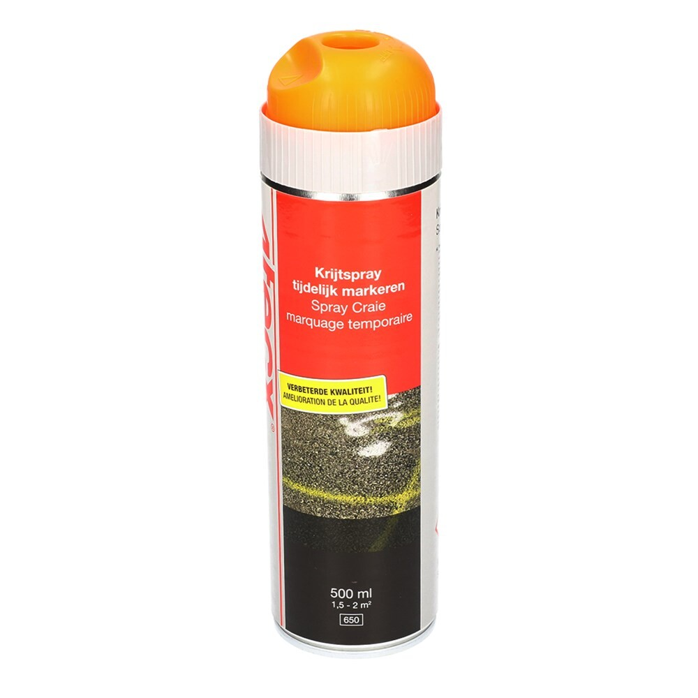 4tecx Krijtspray tijdelijk markeren oranje 500ml