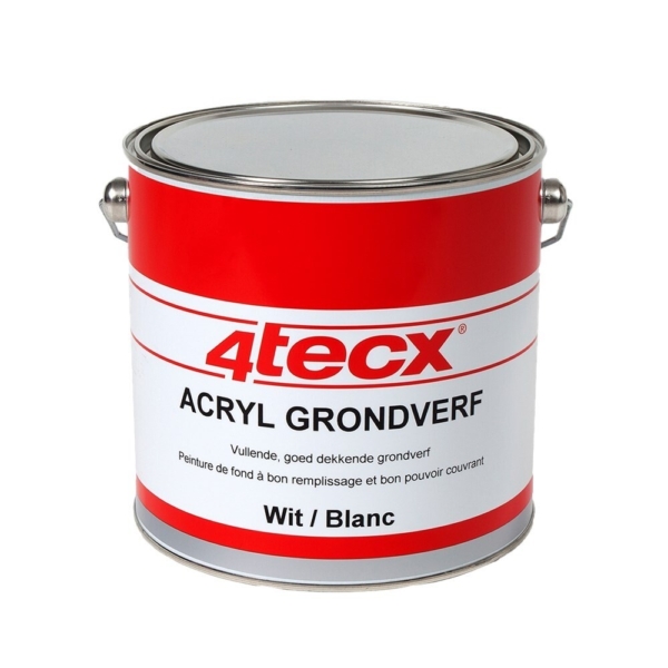 4tecx Acryl grondverf wit 2,5ltr