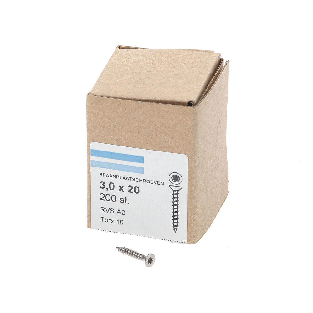 Spaanpl.schr.rvs pk tx10 3.0X20 vd