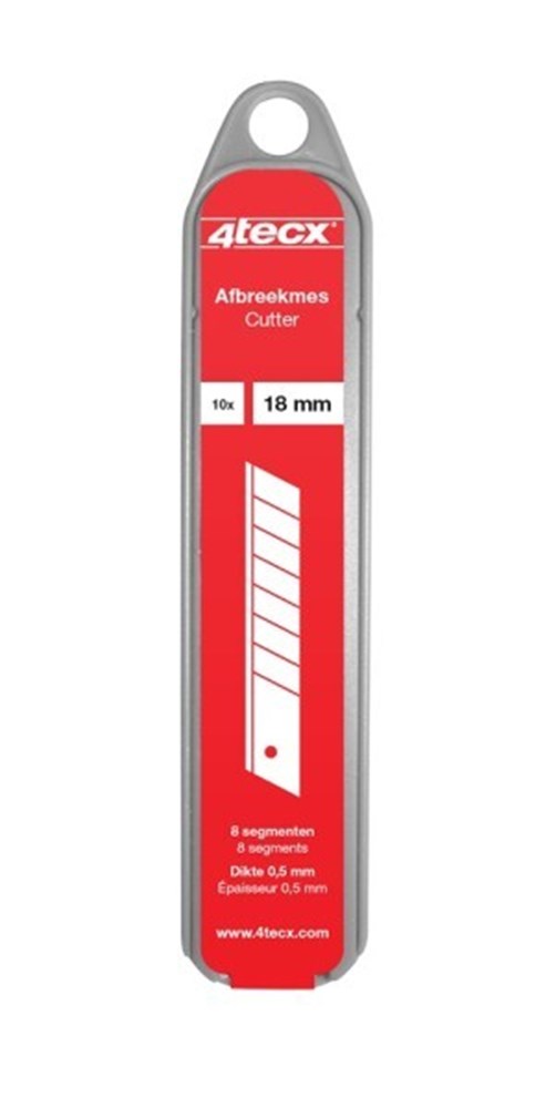 4tecx Reservemesjes afbreekbaar 18mm safety dispenser 10 stuks
