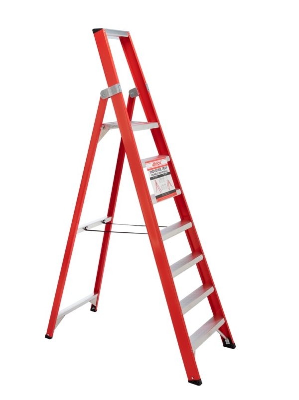 4tecx Trap enkel oploopbaar aluminium 1 x 7 tredes