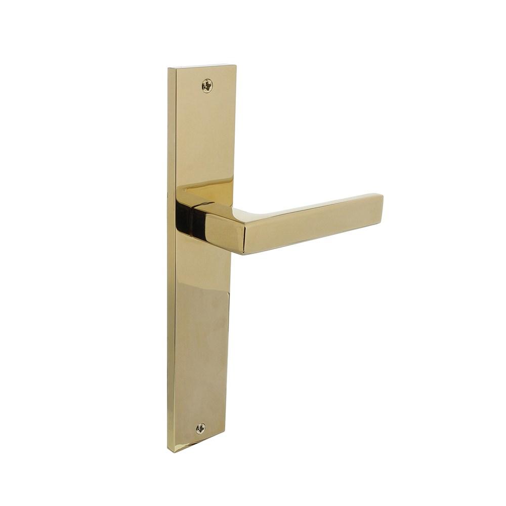 Deurkruk Hera op langschild 245x45mm blind PVD messingkleur