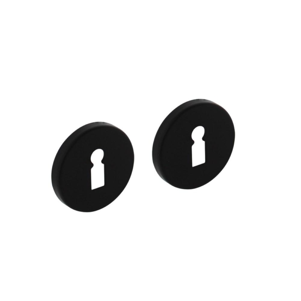 Sleutelrozetten verdekt ø50x7mm met nokken zwart