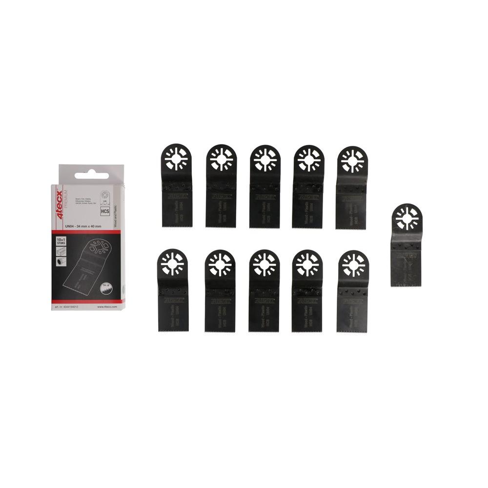 4tecx Multizaagblad universeel 04 standaard hcs 34 x 40 mm 10 + 1 stuks