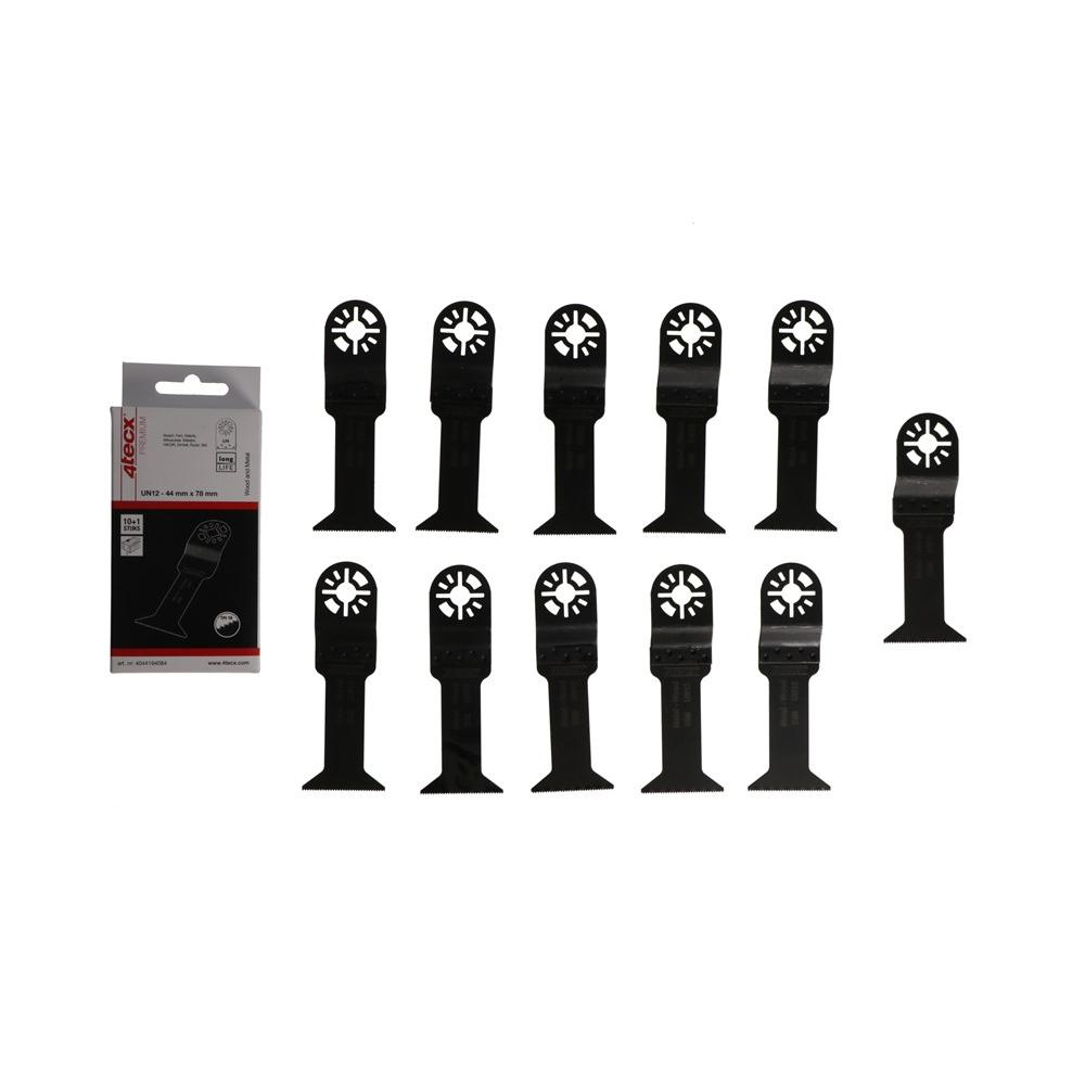 4tecx Multizaagblad universeel 12 bi-metaal 44 x 78 mm 10 + 1 stuks