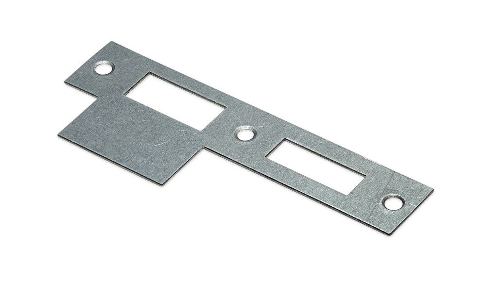 Sluitplaat tbv haakslot / ronde hoeken / RVS