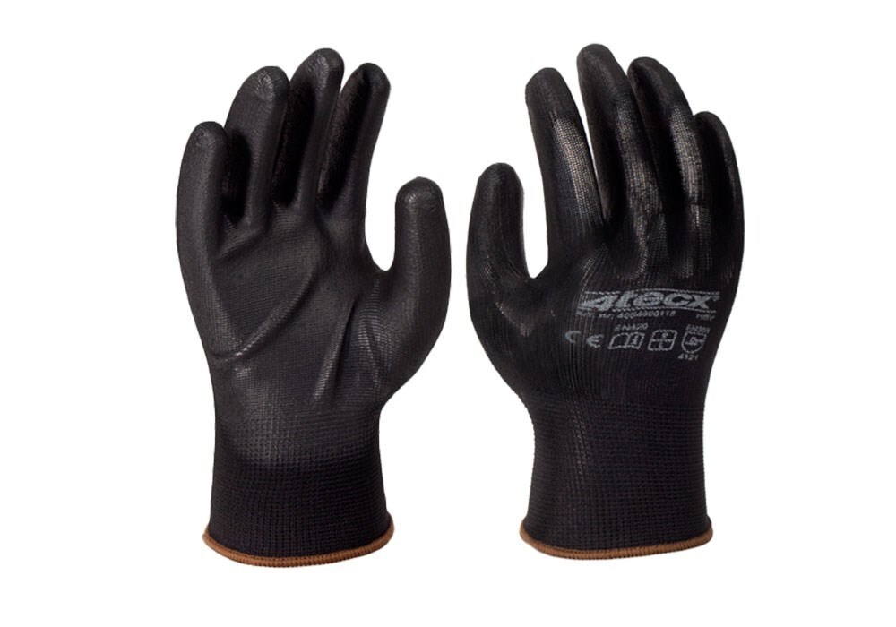 4tecx Handschoen PU zwart 3 paar maat 11