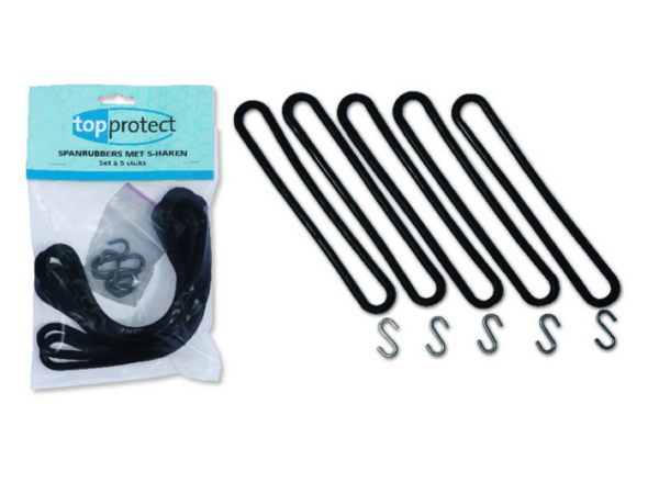 Aanhangwagen spanrubbers/s-haak 20cm(5)