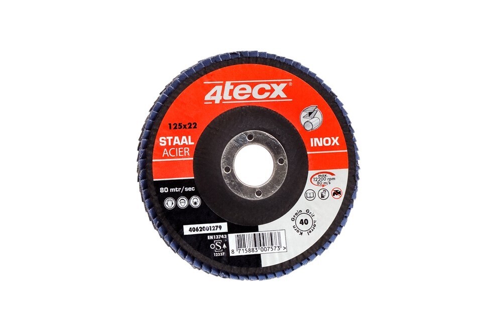 4tecx Vlaklamellenschijf Mega-Line 115 x 22,2mm korrel 120