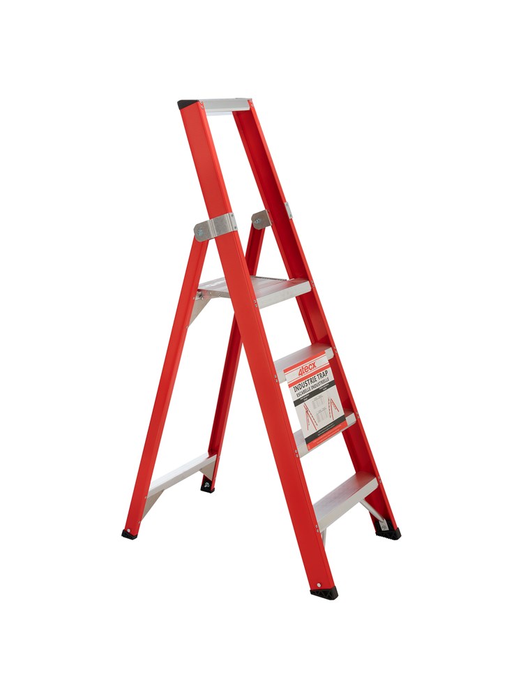 4tecx Trap enkel oploopbaar aluminium 1 x 4 tredes