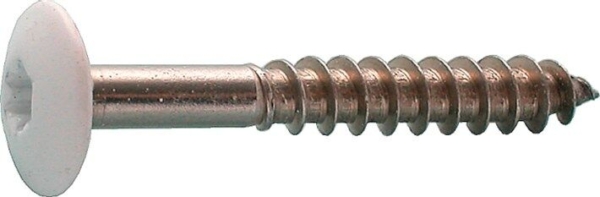 Kleurkopschroef 38mm g/wit a0300