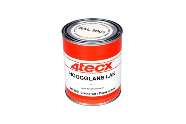 4tecx Hoogglans lak RAL 9001 crème wit 0,75ltr