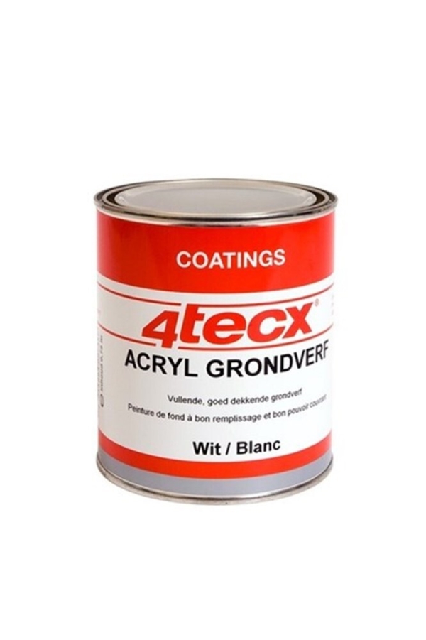 4tecx Acryl grondverf zwart 0,75ltr